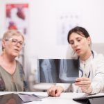 Doctor holding x-ray